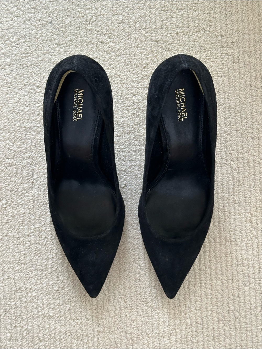Michael Kors Keke Black Suede Mid Pump - EUC - Picture 2 of 8